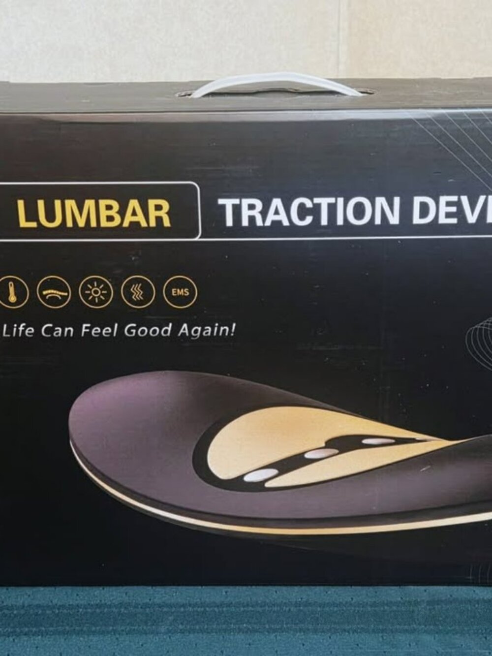 Lumbar Traction Massager, Electro/Thermal Vibration for Lower Back, New